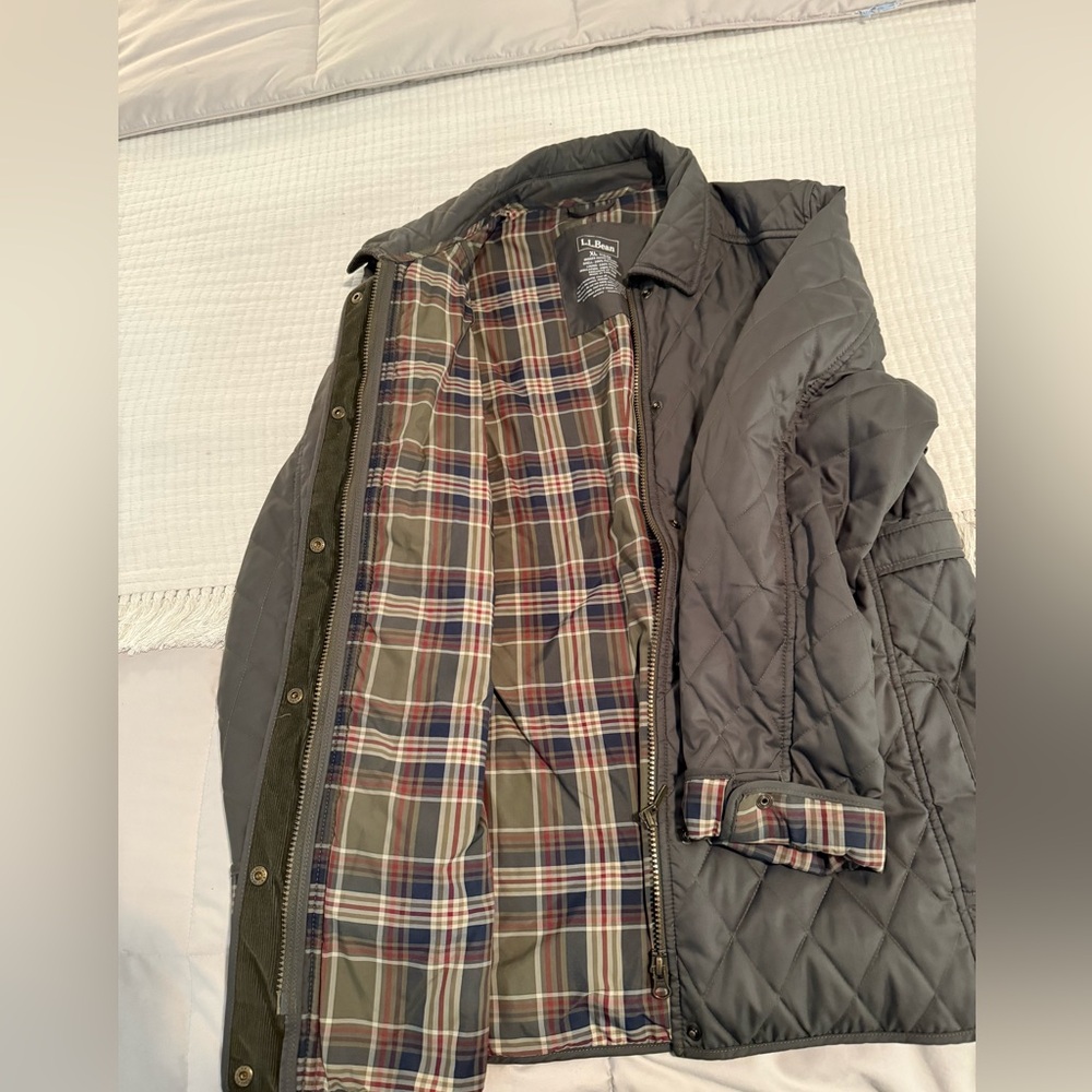 LL Bean Quilted Jacket Green XL